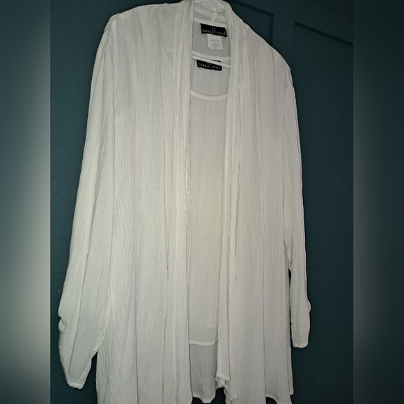 Carole Little Cardigan tank set in Ivory Color - Picture 2 of 11